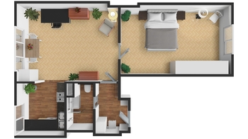 Pronájem bytu 2+kk v osobním vlastnictví 52 m², Praha 6 - Břevnov