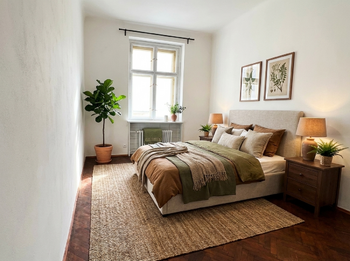 návrh ložnice - Pronájem bytu 3+1 v osobním vlastnictví 79 m², Praha 2 - Nové Město