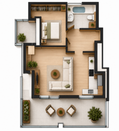 Pronájem bytu 2+kk v osobním vlastnictví 62 m², Hradec Králové