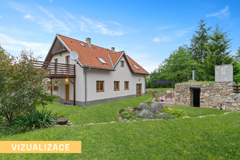 Zadní pohled z Jižní strany VIZUALIZACE - Prodej domu 170 m², Hrejkovice