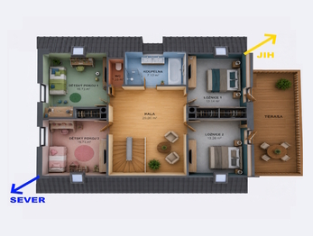 Plánek patra - Prodej domu 170 m², Hrejkovice