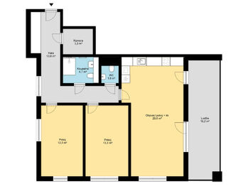 Pronájem bytu 3+kk v osobním vlastnictví 78 m², Praha 4 - Modřany