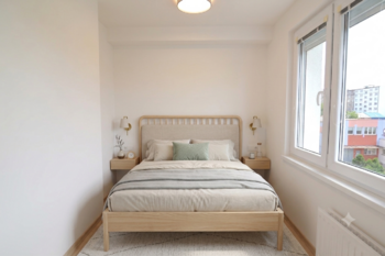 vizualizace ložnice - Pronájem bytu 2+1 v osobním vlastnictví 54 m², Praha 10 - Strašnice