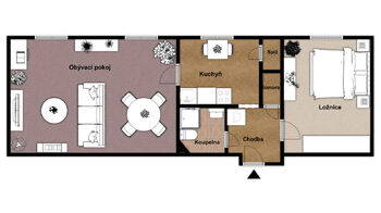 Prodej bytu 2+1 v osobním vlastnictví 57 m², Louny