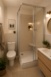 vizualizace koupelna - Prodej bytu 2+1 v osobním vlastnictví 57 m², Louny