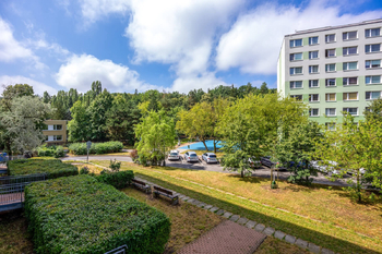Výhled z lodžie - Prodej bytu 3+1 v osobním vlastnictví 72 m², Praha 4 - Chodov