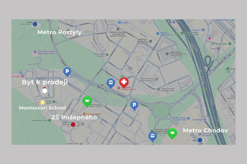 Prodej bytu 3+1 v osobním vlastnictví 72 m², Praha 4 - Chodov