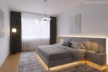 Ložnice - vizualizace - Prodej bytu 3+1 v osobním vlastnictví 72 m², Praha 4 - Chodov
