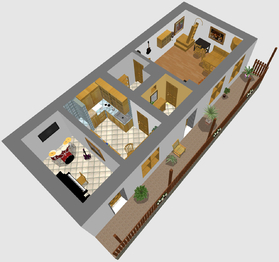 Orientační plánek domu - Prodej chaty / chalupy 80 m², Čižice