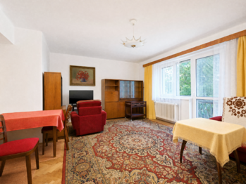 Obývací pokoj - Prodej bytu 2+1 v osobním vlastnictví 59 m², České Budějovice