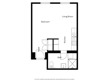 Plánek bytu 2d - Prodej bytu 1+kk v osobním vlastnictví 36 m², Praha 8 - Karlín