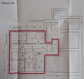 Půdorys 1 PP - Prodej domu 239 m², Humpolec