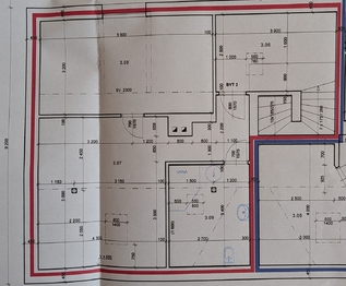 Půdorys 3 NP podkroví - Prodej domu 239 m², Humpolec