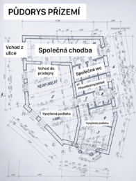 půdorys - Pronájem obchodních prostor, Turnov