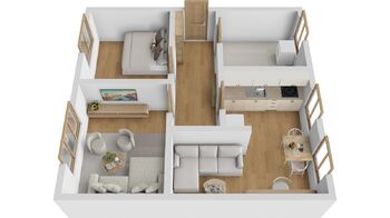 Prodej bytu 3+kk v osobním vlastnictví 57 m², Vikantice