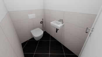 vizualizace WC - Prodej bytu 3+kk v družstevním vlastnictví 72 m², Praha 9 - Prosek