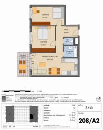 Prodej bytu 3+kk v družstevním vlastnictví 72 m², Praha 9 - Prosek