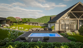 Vizualizace - Prodej pozemku 1992 m², Hředle