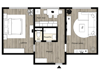 Prodej bytu 2+1 v osobním vlastnictví 55 m², Chomutov