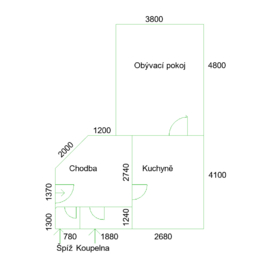 Prodej bytu 1+1 v osobním vlastnictví 39 m², Znojmo