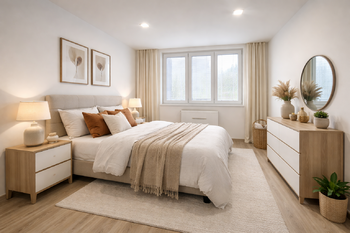 Vizualizace - ložnice - Pronájem bytu 2+1 v osobním vlastnictví 50 m², Havířov