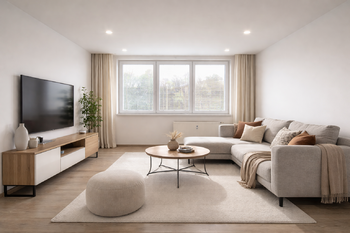 Vizualizace - obývací pokoj - Pronájem bytu 2+1 v osobním vlastnictví 50 m², Havířov