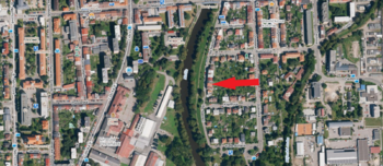 letecký snímek - Prodej bytu 3+1 v osobním vlastnictví 66 m², České Budějovice