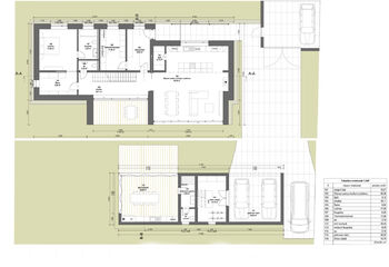 Studie možnosti výstavby rodinného domu na pozemku. - Prodej pozemku 1087 m², Tišice