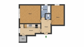 Pronájem bytu 2+1 v osobním vlastnictví 58 m², Brno