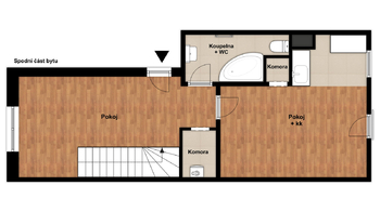 Orientační plánek - Prodej bytu atypický v osobním vlastnictví 70 m², Plzeň
