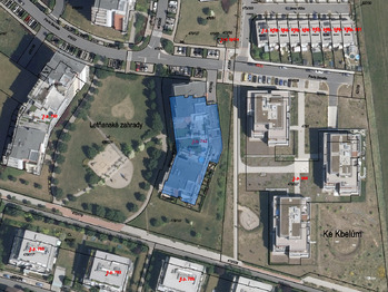 KM  s lokací BD. - Prodej bytu 2+kk v osobním vlastnictví 61 m², Praha 9 - Letňany