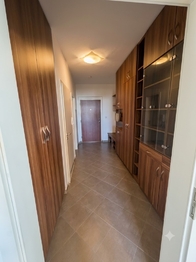 Předsíň bytu s na míru řešeným systémem skříní... - Prodej bytu 2+kk v osobním vlastnictví 61 m², Praha 9 - Letňany