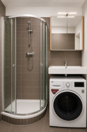 Koupelna - Pronájem bytu 1+kk v osobním vlastnictví 25 m², Praha 4 - Krč