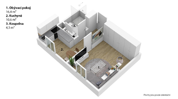 Pronájem bytu 1+1 v osobním vlastnictví 31 m², Pardubice