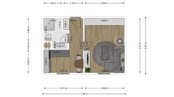 Pronájem bytu 1+1 v osobním vlastnictví 31 m², Pardubice