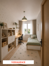 Pokoj - vizualizace - Prodej bytu 3+1 v družstevním vlastnictví 69 m², Praha 8 - Čimice