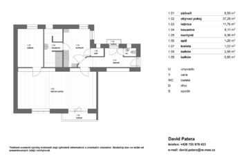 Pronájem bytu 2+1 v osobním vlastnictví 81 m², Ostrava