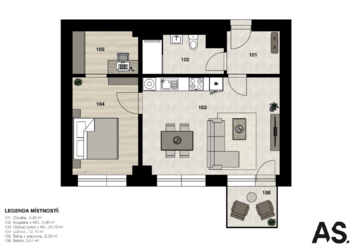 Prodej bytu 2+kk v osobním vlastnictví 53 m², Praha 10 - Strašnice