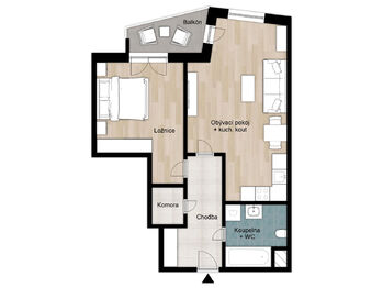 Prodej bytu 2+kk v družstevním vlastnictví 60 m², Praha 10 - Dolní Měcholupy