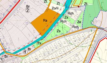 Výřez územního plánu - Prodej pozemku 668 m², Bohdalice-Pavlovice