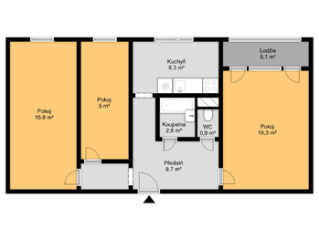Prodej bytu 3+1 v osobním vlastnictví 68 m², Plzeň