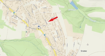 mapa - Prodej pozemku 1132 m², Srubec