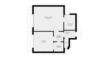 Prodej bytu 1+1 v osobním vlastnictví 48 m², Adamov