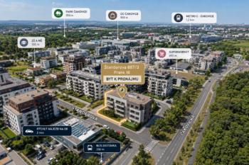 mapa - Pronájem bytu 1+kk v osobním vlastnictví 64 m², Praha 9 - Letňany