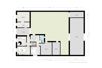 Půdorys celého objektu - Prodej domu 72 m², Drahotěšice