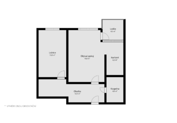 Prodej světlého, prostorného a příjemného bytu 2+kk s lodžií, 61 m², Říčanská, Brno - Bystrc - Prodej bytu 2+kk v osobním vlastnictví 61 m², Brno