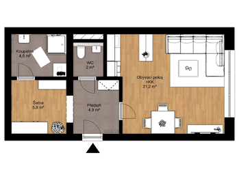 Pronájem bytu 1+kk v osobním vlastnictví 41 m², Žatec