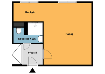 Prodej bytu 1+kk v osobním vlastnictví 26 m², Praha 4 - Braník