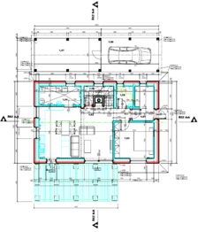RD - půdorys přízemí - Prodej pozemku 1748 m², Homole u Panny