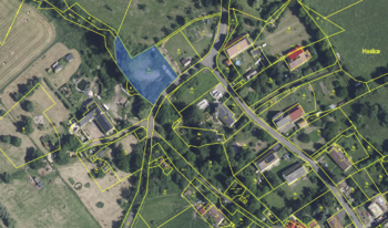 Ortofoto - Prodej pozemku 1748 m², Homole u Panny